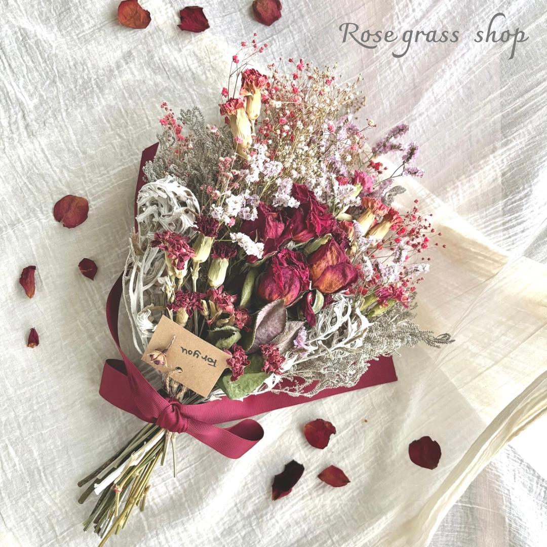 deepな薔薇Ⅱ＊ドライフラワーの花束1枚目の画像
